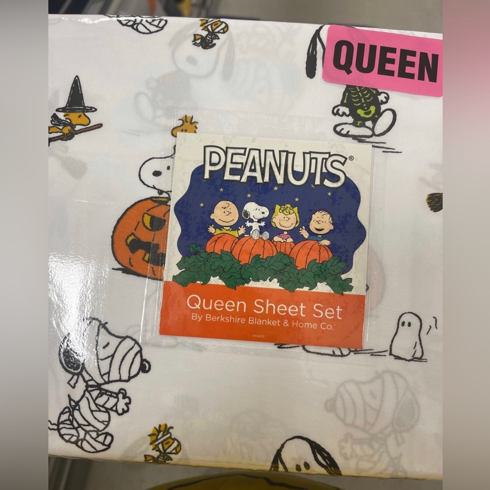 Snoopy Queen Halloween  bed sheets